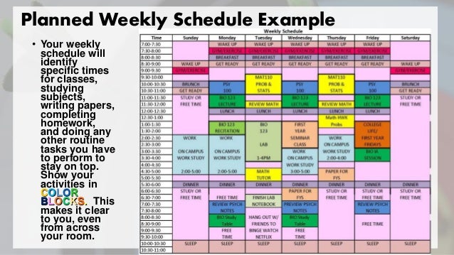 time management schedule template for students