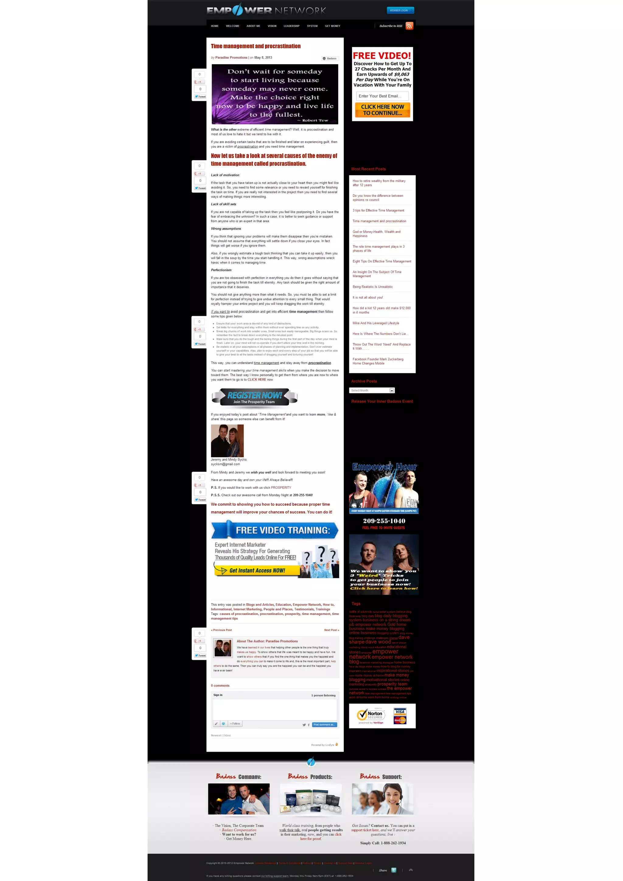 Time management and procrastination