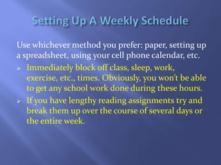 Time management for college students | PPT