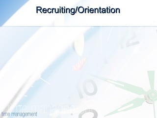 Recruiting/Orientation 