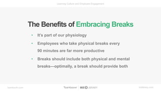 bamboohr.com bizlibrary.com
Learning Culture and Employee Engagement
Slow is Smooth, Smooth is Fast
 