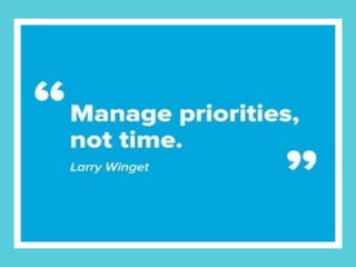 Time management for supervisors - principles, tools and practice