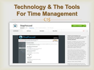  
Technology & The Tools For Time Management  