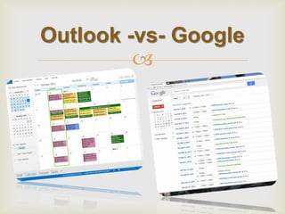  
Outlook -vs- Google  