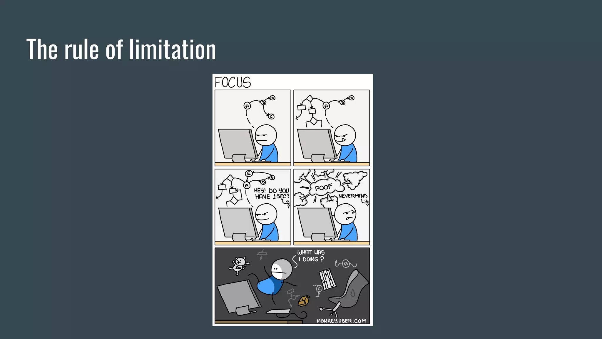 The rule of limitation
 