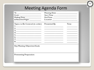 Meeting Agenda Form
 