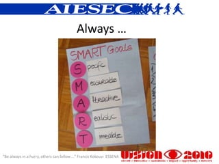 Always …




“Be always in a hurry, others can follow ...” Francis Kokouvi ESSENA
 