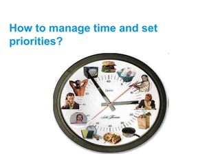 1
How to manage time and set
priorities?
 