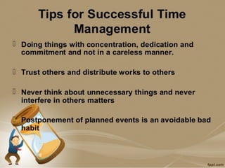 Time Management & Work Commitment
