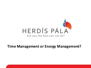 Time Management or Energy Management?
 