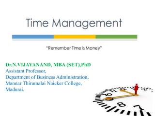 1
Dr.N.VIJAYANAND, MBA (SET),PhD
Assistant Professor,
Department of Business Administration,
Mannar Thirumalai Naicker Col...