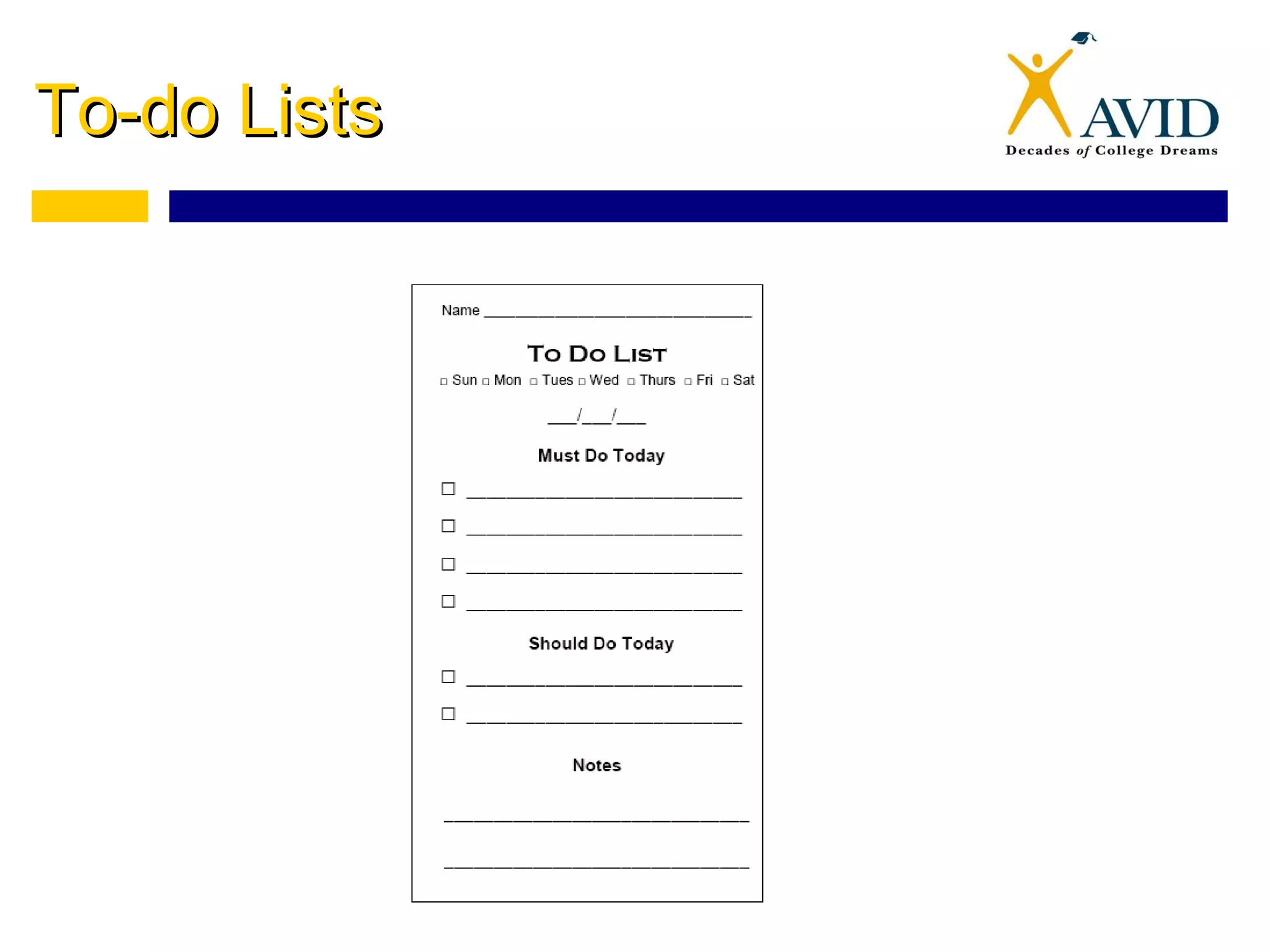 To-do ListsTo-do Lists