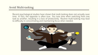 Avoid Tasking Time management strategies | PPTX