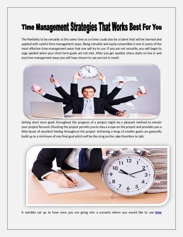 Time management strategies that works best for you
