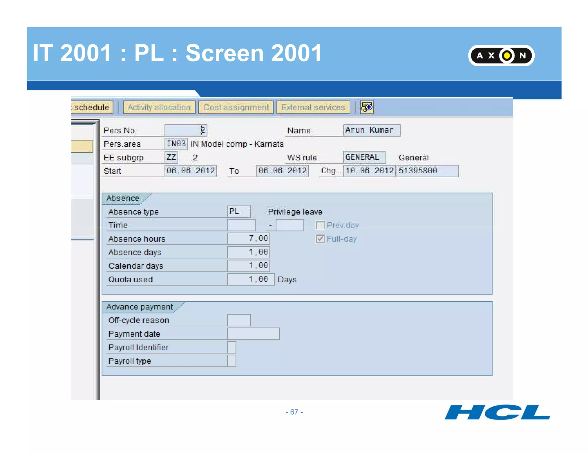 IT 2001 : PL : Screen 2001
- 67 -
 