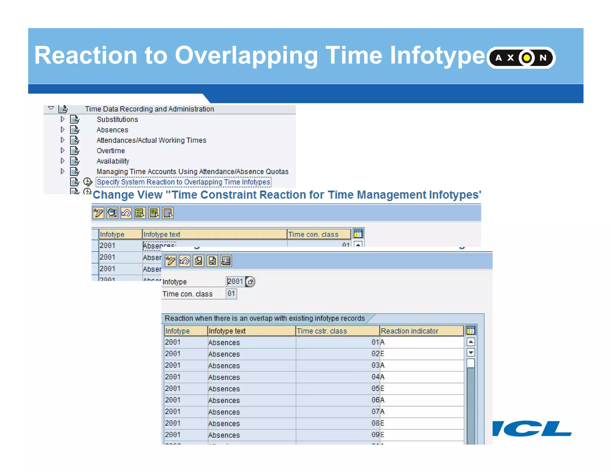 Reaction to Overlapping Time Infotype
- 90 -
 