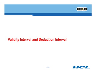 - 118 -
Validity Interval and Deduction Interval
 