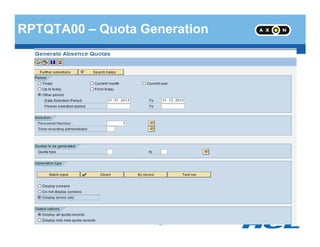 RPTQTA00 – Quota Generation
- 147 -
 