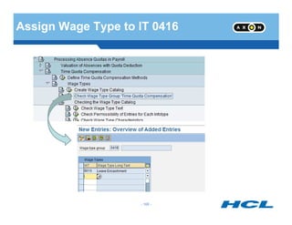 Assign Wage Type to IT 0416
- 166 -
 
