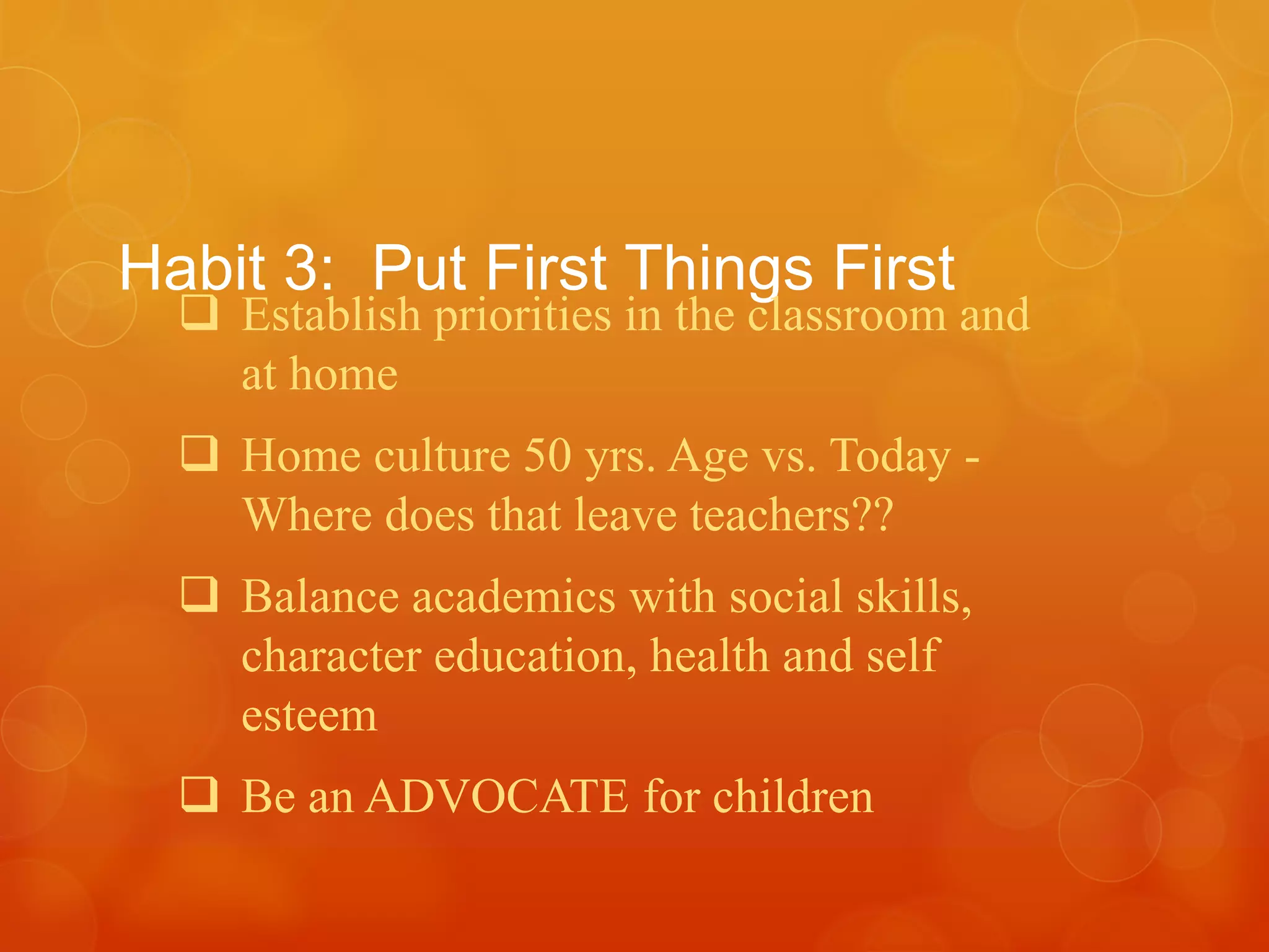 Time management and 7 habits of highly effective teacher | PPTX