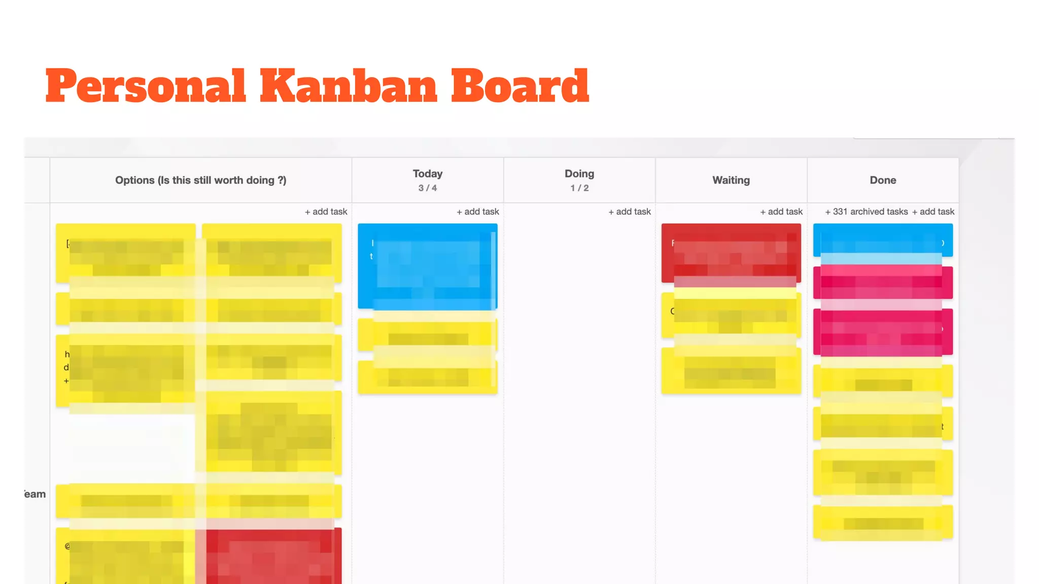 Personal Kanban Board
 