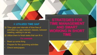 Time management and smart working in short time | PPTX