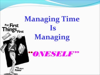 TIME ANALYSIS
Studies reveal
Most of the time busy with routine
 Rarely they are alone
- too many interruptions
 Telephoning took most of their time
 Hopping from one job to another
- Job highly fragmented
- change of subject too frequent
 