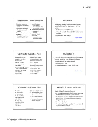Time & motion study | PDF