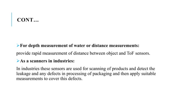 Time of flight sensor | PPTX