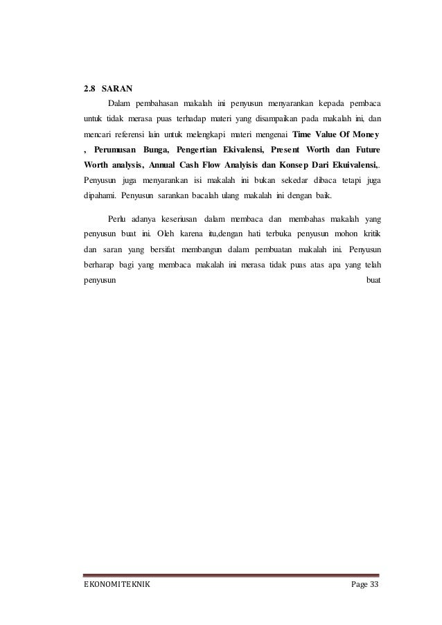 Makalah Time of value Makalah Time of value