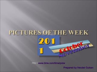 2011 http:// www.time.com/time/potw Prepared by Necdet Gulsen November October 
