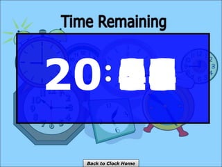 20 59
58
57
56
55
54
53
52
51
50
49
48
47
46
45
44
43
42
41
40
39
38
37
36
35
34
33
32
31
30
29
28
27
26
25
24
23
22
21
20
19
18
17
16
15
14
13
12
11
10
09
08
07
06
05
04
03
02
01
00
Back to Clock Home
 