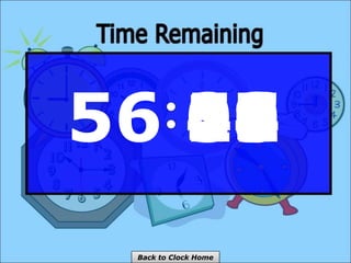 56 59
58
57
56
55
54
53
52
51
50
49
48
47
46
45
44
43
42
41
40
39
38
37
36
35
34
33
32
31
30
29
28
27
26
25
24
23
22
21
20
19
18
17
16
15
14
13
12
11
10
09
08
07
06
05
04
03
02
01
00
Back to Clock Home
 