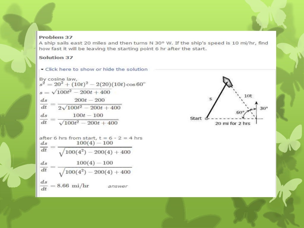 Time rate problems (Calculus)