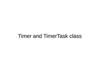 Timer class in java | PDF