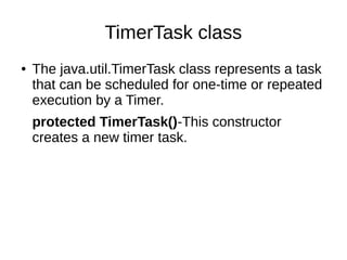 Timer class in java | PDF