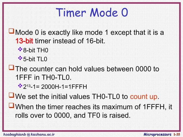 Microcontroller 8051 Timer Counter Interrrupt | PPT