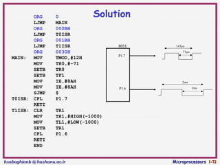 Microcontroller 8051 Timer Counter Interrrupt | PPT