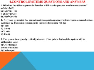 Time response of discrete systems 4th lecture | PPTX