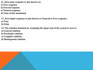 Time response of discrete systems 4th lecture | PPTX
