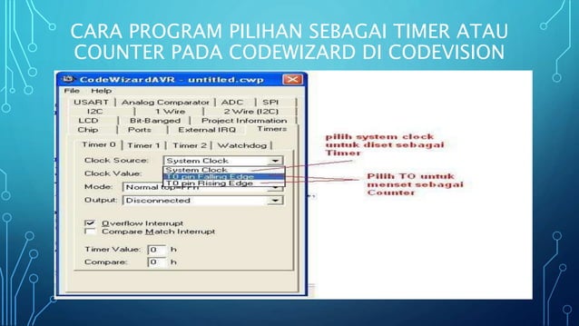 Pengetahuan Dasar penggunaan Timer dan Counter Microcontroller AVR | PPTX