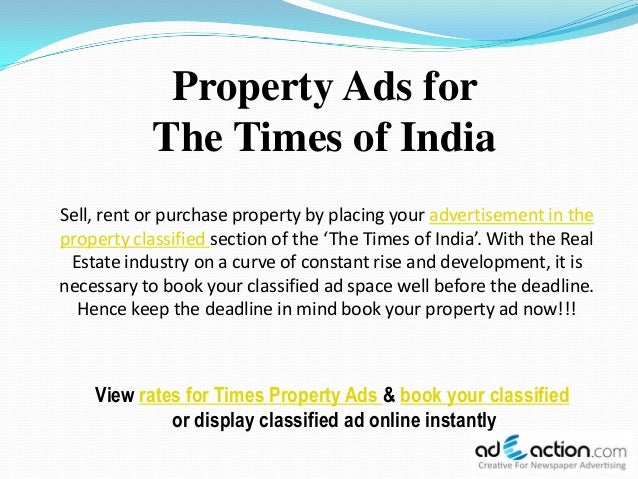 advertisement for sale of property