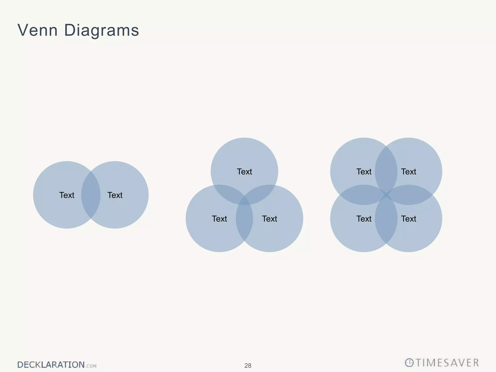 28
Venn Diagrams
Text
Text Text
Text
Text Text
Text
Text Text
 