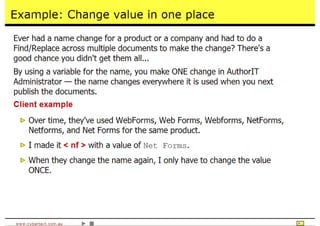Time Saving Techniques Using Author-It