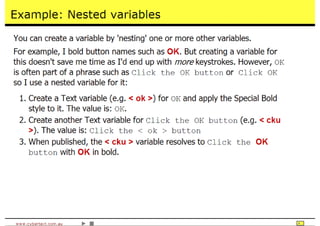 Time Saving Techniques Using Author-It