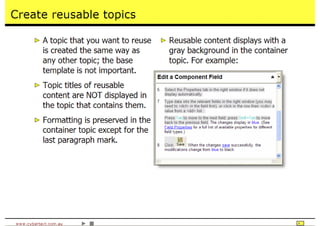 Time Saving Techniques Using Author-It
