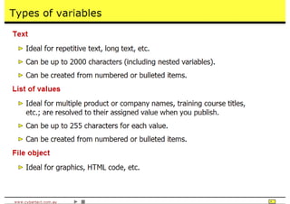 Time Saving Techniques Using Author-It