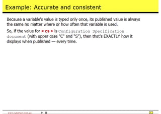 Time Saving Techniques Using Author-It