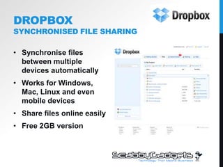 Ensure good screen size and resolution (800 x 400 pixels)Remotely access home / office based computers