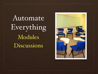 Automate
Everything
 Modules
Discussions
 